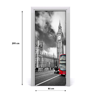 Papel de parede em porta Big Ben Londres