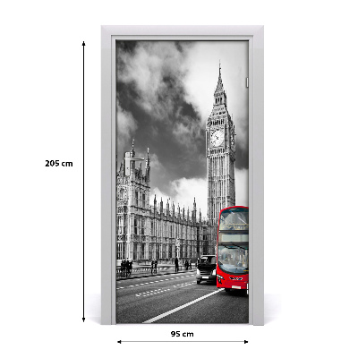 Papel de parede em porta Big Ben Londres