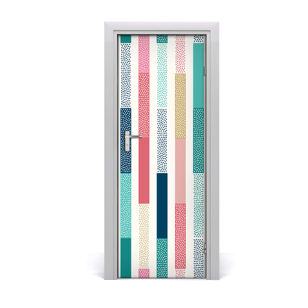 Adesivo em porta Listras coloridas