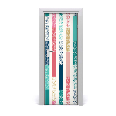 Adesivo em porta Listras coloridas