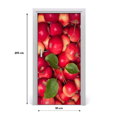 Papel de parede em porta Maçãs vermelhas