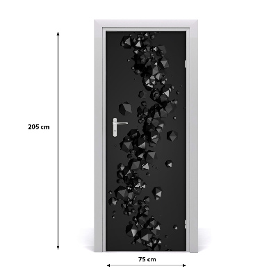 Autocolante para porta Abstração 3D