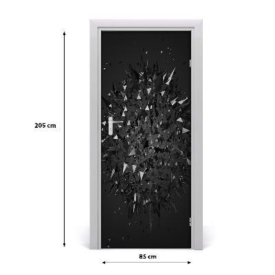 Adesivo em porta Abstração 3D