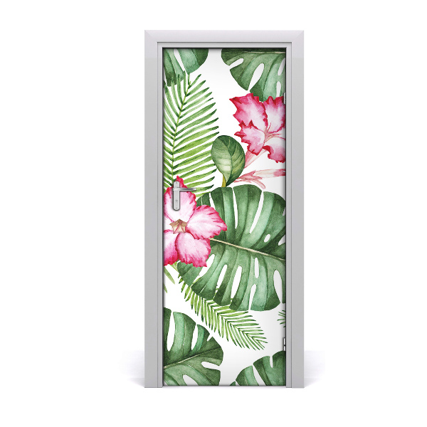 Papel de parede em porta Padrão havaiano