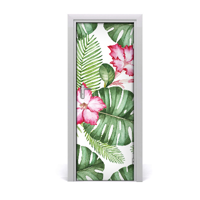 Papel de parede em porta Padrão havaiano