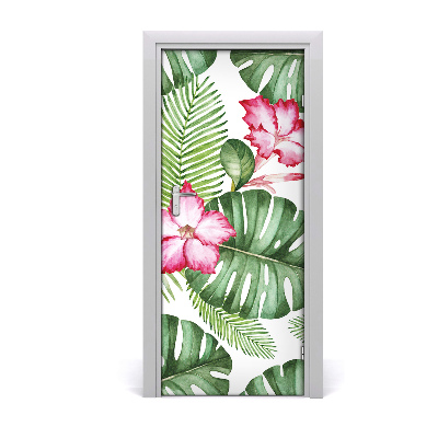 Papel de parede em porta Padrão havaiano