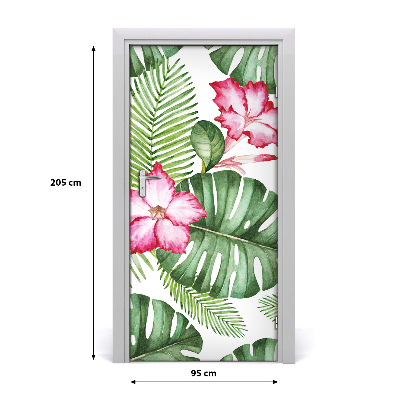 Papel de parede em porta Padrão havaiano