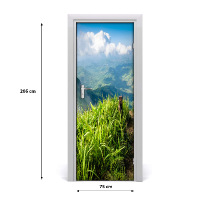 Papel de parede em porta Trilha da montanha