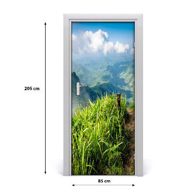 Papel de parede em porta Trilha da montanha