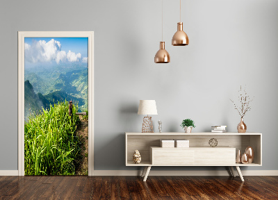 Papel de parede em porta Trilha da montanha