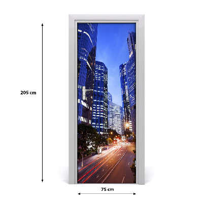 Autocolante para porta Arranha-céus