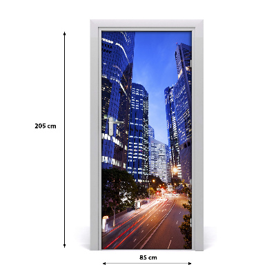 Autocolante para porta Arranha-céus