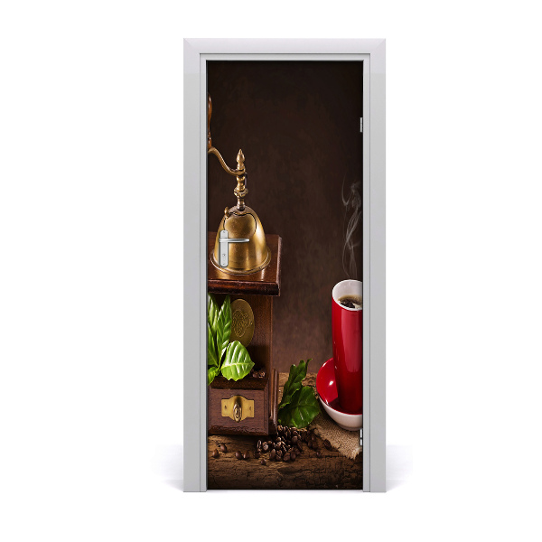 Autocolante para porta Moedor de café