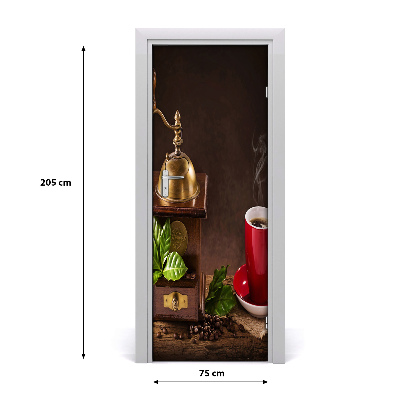 Autocolante para porta Moedor de café