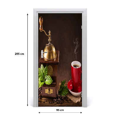 Autocolante para porta Moedor de café