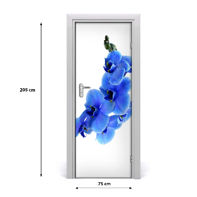 Autocolante para porta orquídea azul