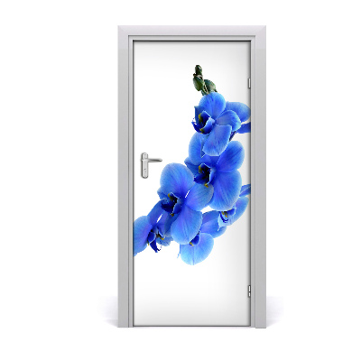 Autocolante para porta orquídea azul