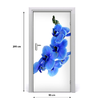 Autocolante para porta orquídea azul