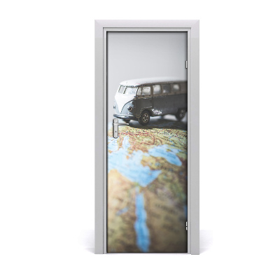 Papel de parede em porta Van em um globo