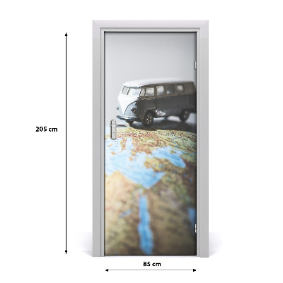 Papel de parede em porta Van em um globo