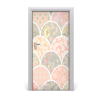 Papel de parede em porta Padrão floral