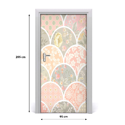 Papel de parede em porta Padrão floral