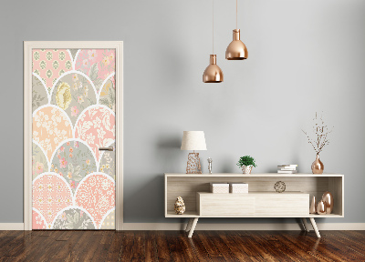 Papel de parede em porta Padrão floral