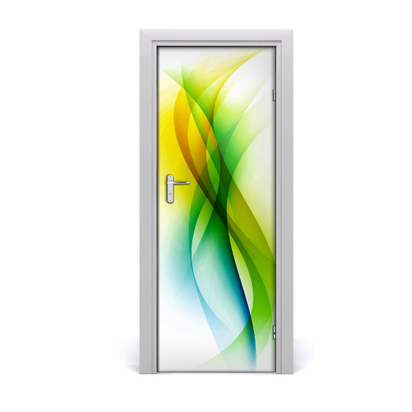 Autocolante para porta Ondas abstratas