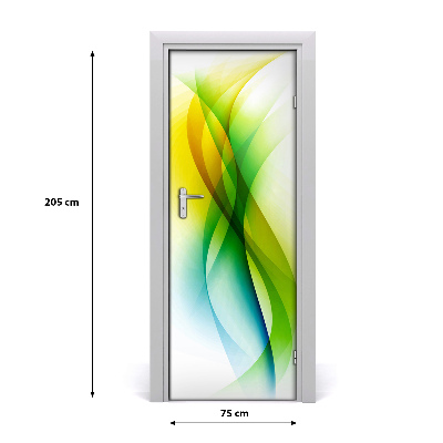 Autocolante para porta Ondas abstratas