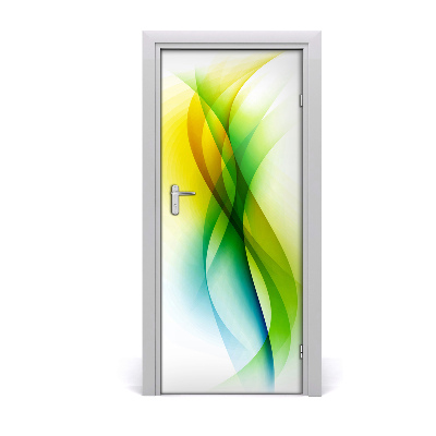 Autocolante para porta Ondas abstratas