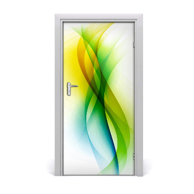 Autocolante para porta Ondas abstratas