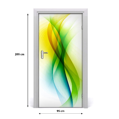 Autocolante para porta Ondas abstratas