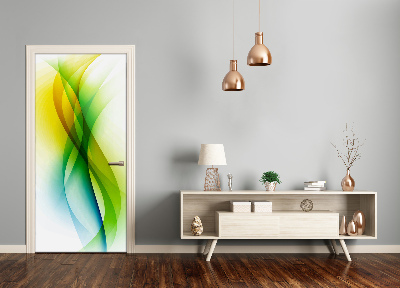 Autocolante para porta Ondas abstratas