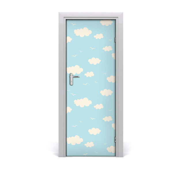 Papel de parede em porta Nuvens