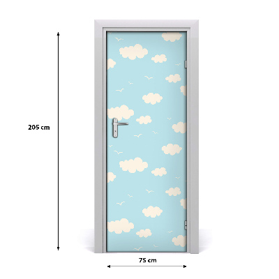 Papel de parede em porta Nuvens