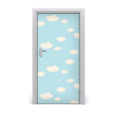 Papel de parede em porta Nuvens