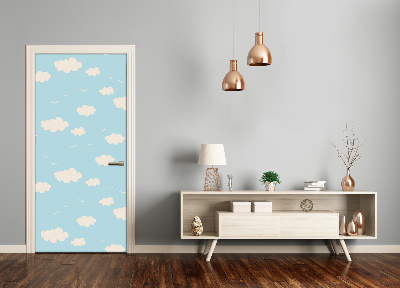 Papel de parede em porta Nuvens