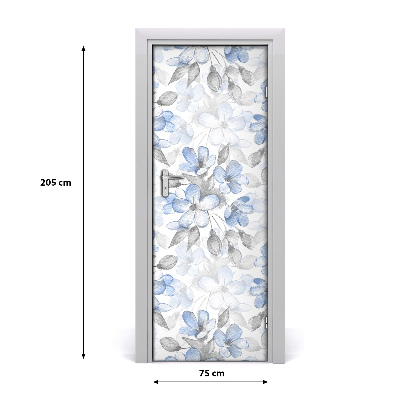 Adesivo em porta Padrão floral