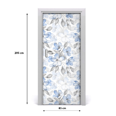 Adesivo em porta Padrão floral