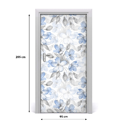 Adesivo em porta Padrão floral