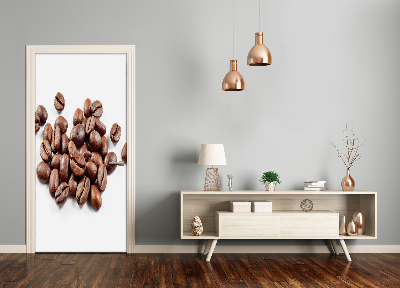 Adesivo em porta Grãos de café