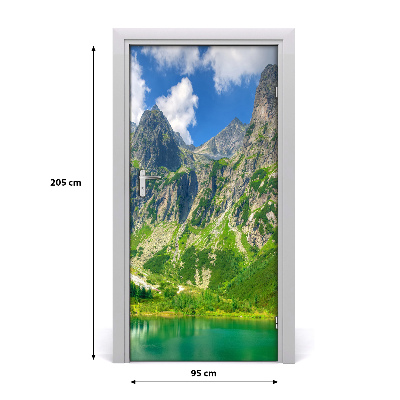 Papel de parede em porta Lago nas montanhas