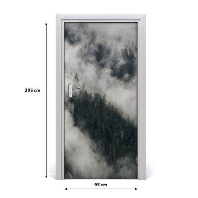 Autocolante para porta Uma nuvem sobre a floresta