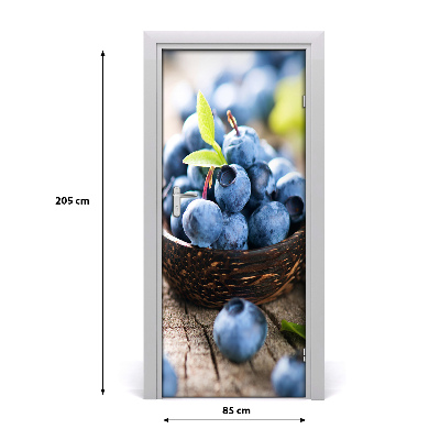 Papel de parede em porta Frutas vermelhas