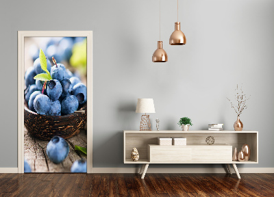 Papel de parede em porta Frutas vermelhas