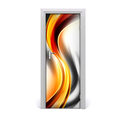 Adesivo em porta Ondas abstratas