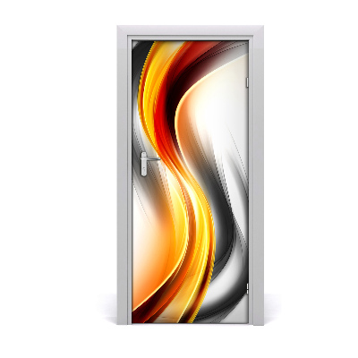 Adesivo em porta Ondas abstratas