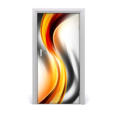 Adesivo em porta Ondas abstratas