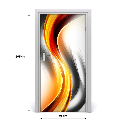 Adesivo em porta Ondas abstratas