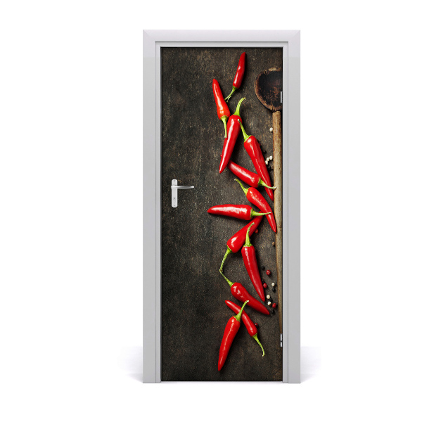 Autocolante para porta Pimentas